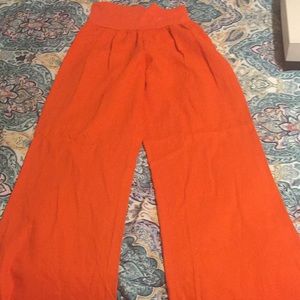 Orange Linen Pants